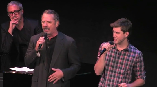 cmiyc Wopat and Tveit singing "Butter Out of Cream" from the new musical, Catch Me If You Can.